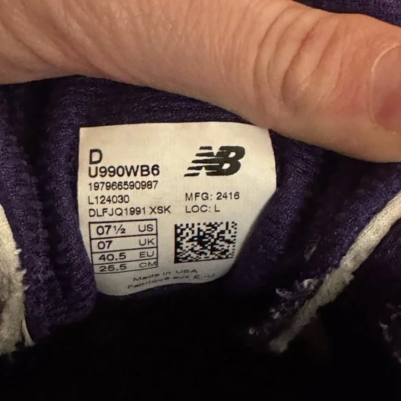 New Balance New Balance 990v6 Men’s 7.5 / Women’s 9 - Picture 2 of 5